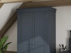 Harley Midnight Grey 2 Door Hanging Wardrobe