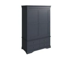 Harley Midnight Grey 2 Door 4 Drawer Wardrobe -Bedding Specialty Store harley 2door4drw side