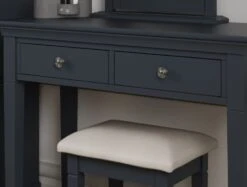 Harley Midnight Grey Dressing Table -Bedding Specialty Store harley dresser drws close