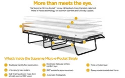 Jay-Be Supreme Folding Bed With Micro E-Pocket Mattress, Small Double 14 Jay-Be Supreme Folding Bed With Micro E-Pocket Mattress, Small Double -Bedding Specialty Store jay be supreme micro e pocket single specs