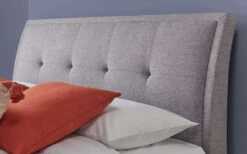 Novo Acerra Ottoman Bed Frame, Superking, Oatmeal -Bedding Specialty Store kaydian accent headboard grey