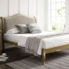 Lyon Kingsman Ivory Upholstered Oak Bed Frame - LFE - Bed Frame Only -Bedding Specialty Store kingsman ivorynew 3