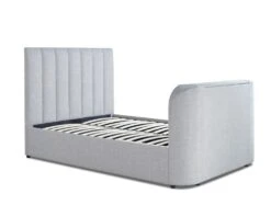 Lucille Upholstered TV Bed Mid Grey Bed Frame Only -Bedding Specialty Store laurel tv bed grey white back ground website 1