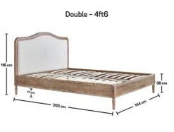 Lille Oak Upholstered Bed Frame -Bedding Specialty Store lille oak double 2