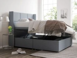 Jane Upholstered Ottoman Base & Headboard Only -Bedding Specialty Store linea bluestonenew 1