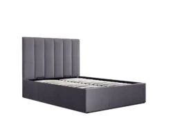 Linea Grey Upholstered Ottoman Bed Frame Only -Bedding Specialty Store linea grey cutout angle closed 2