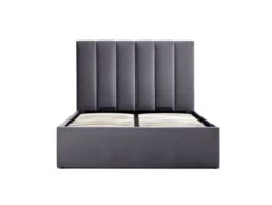 Linea Grey Upholstered Ottoman Bed Frame Only -Bedding Specialty Store linea grey cutout front 2