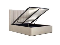 Linea Stone Upholstered Ottoman Bed Frame Only -Bedding Specialty Store linea stone cutout angle 1