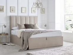 Linea Stone Upholstered Ottoman Bed Frame Only -Bedding Specialty Store linea stone main