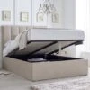 Linea Stone Upholstered Ottoman Bed Frame Only -Bedding Specialty Store linea stone open 1