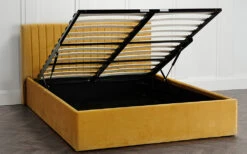 LPD Berlin Velvet Ottoman Bed Frame, King Size, Teal 14 LPD Berlin Velvet Ottoman Bed Frame, King Size, Teal -Bedding Specialty Store lpd berlin mustard lifestyle open