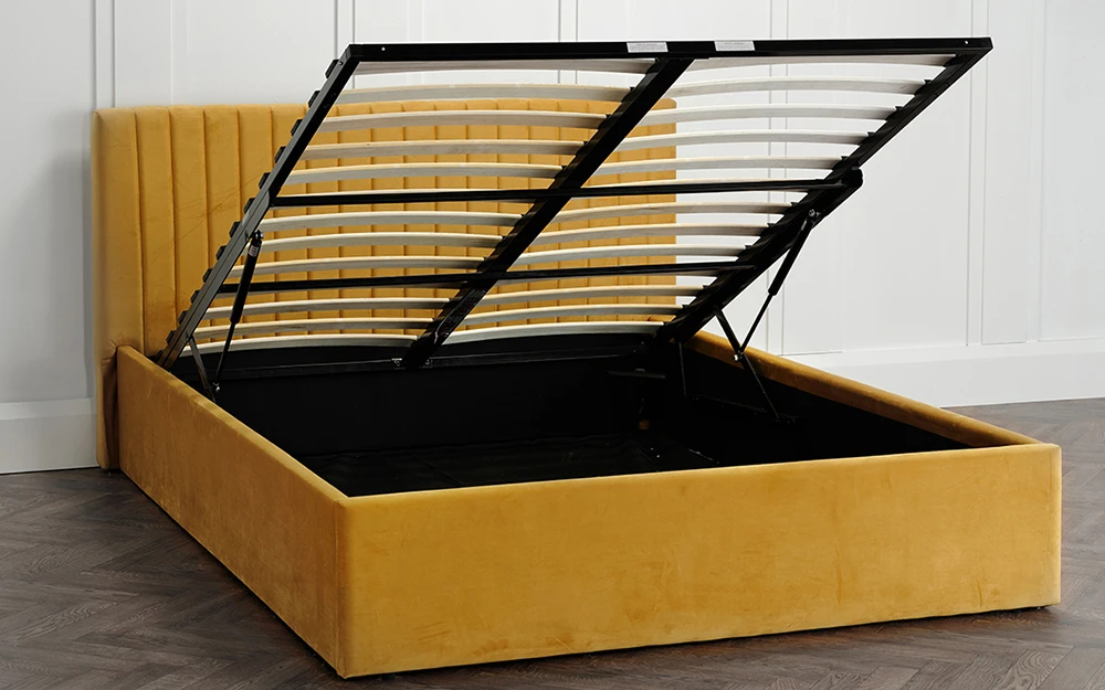 LPD Berlin Velvet Ottoman Bed Frame, King Size, Teal 8 LPD Berlin Velvet Ottoman Bed Frame, King Size, Teal - Image 6