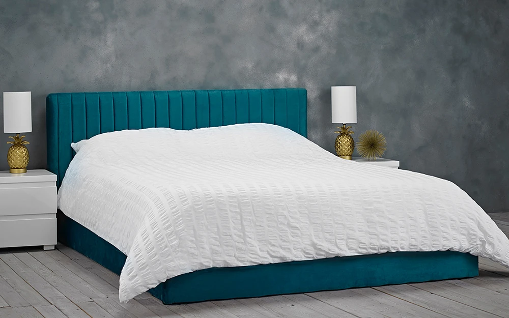 LPD Berlin Velvet Ottoman Bed Frame, King Size, Teal 3 LPD Berlin Velvet Ottoman Bed Frame, King Size, Teal