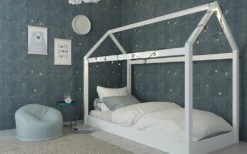 LPD Hickory Wooden Kids Bed, Single, Black 11 LPD Hickory Wooden Kids Bed, Single, Black -Bedding Specialty Store lpd hickory white lifestyle