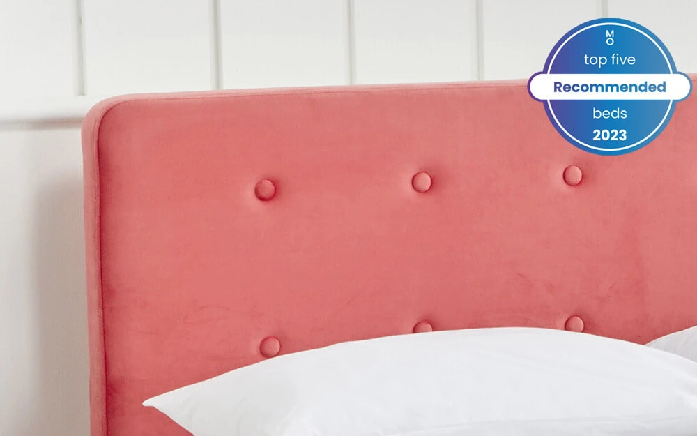 LPD Pierre Velvet Bed Frame, King Size, Coral 7 LPD Pierre Velvet Bed Frame, King Size, Coral - Image 5