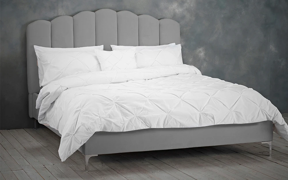 LPD Willow Silver Velvet Bed Frame, King Size 5 LPD Willow Silver Velvet Bed Frame, King Size - Image 3