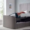 Somerton Grey Upholstered TV King Size Bed Frame Only -Bedding Specialty Store main shot open tfs new 1