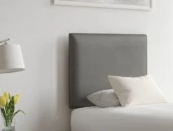 Deluxe Square Malia Slate Velvet Upholstered Headboard