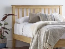 Malmo Oak Finish Wooden Bed Frame -Bedding Specialty Store malmo double oak head