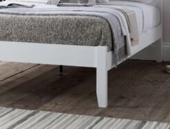 Malmo White Wooden Bed Frame -Bedding Specialty Store malmo white main originalnewfb