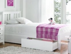 Malmo White Solo Wooden Bed Frame