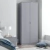 Julian Bowen Manhattan Grey 2 Door Wardrobe -Bedding Specialty Store manilla 2 door robe grey original