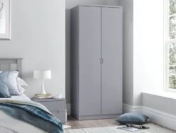 Julian Bowen Manhattan Grey 2 Door Wardrobe