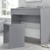 Julian Bowen Manhattan 2 Drawer Grey Dressing Table With Stool -Bedding Specialty Store manilla dressing table grey original