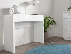 Marlow White High Gloss - 2 Drw Dressing Table