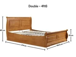 Marseille New Oak Wooden Ottoman Storage Bed Frame Only -Bedding Specialty Store marseille new oak double 1