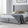 Maya Winged Ottoman Light Grey - Bed Frame Only -Bedding Specialty Store maya grey closed website