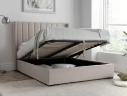 Maya Winged Ottoman Natural - Bed Frame Only -Bedding Specialty Store maya natural open website