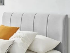 Mayfair Ottoman Silver Grey Velvet Upholstered Bed Frame -Bedding Specialty Store mayfair 1new