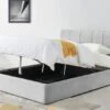 Mayfair Ottoman Silver Grey Velvet Upholstered Bed Frame -Bedding Specialty Store mayfair 3new