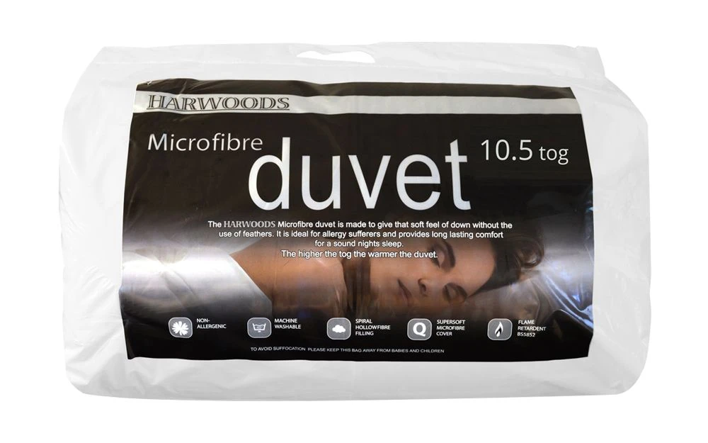 Harwoods 10.5 Tog Microfibre Duvet, Superking 3 Harwoods 10.5 Tog Microfibre Duvet, Superking