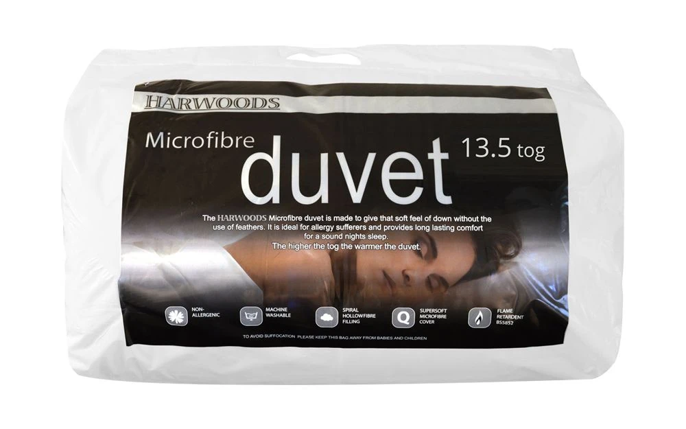 Harwoods 13.5 Tog Microfibre Duvet, Superking 3 Harwoods 13.5 Tog Microfibre Duvet, Superking