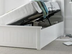 New England Solo White Wooden Ottoman Storage Bed -Bedding Specialty Store newengland4 1