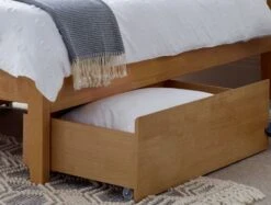 Oak Finish Underbed Drawers - Pair Of Underbed Drawers