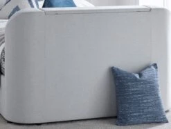 Olivia Upholstered TV Bed Shell Bed Frame Only -Bedding Specialty Store olivia tv bed shell fb close up website 1