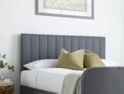 Onelife Seal Grey Upholstered TV Ottoman Bed Frame -Bedding Specialty Store onelife tv bed main originalnewhb