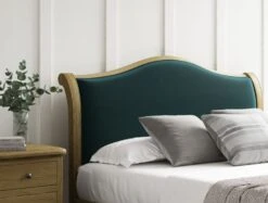 Lyon Opulence Teal Upholstered Oak Bed Frame - LFE - Bed Frame Only -Bedding Specialty Store opulence tealnewhb 2