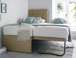 Partners Linoso Sand Upholstered Guest Bed With Mattresses -Bedding Specialty Store partners linoso sand3