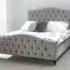 Annabel Upholstered Bed Silver - Double Bed Frame Only -Bedding Specialty Store phobos silvercropped