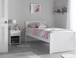 Portland Solo White Bed Frame