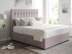 Rylee Classic 4 Drw Continental Base And Headboard Only -Bedding Specialty Store rylee continental ottoman gouache raspberry closednew