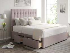 Rylee Classic 4 Drw Continental Base And Headboard Only -Bedding Specialty Store rylee continental ottoman gouache raspberry opennew