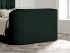 Dorchester Upholstered Hugo Bottle Green Ottoman TV Bed - Bed Frame Only -Bedding Specialty Store rylee gatsby forest closedfbnew 3