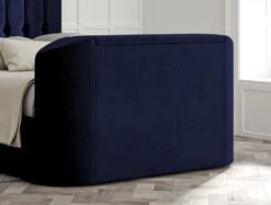 Dorchester Upholstered Hugo Royal Ottoman TV Bed - Bed Frame Only -Bedding Specialty Store rylee gatsby indigo closedfbnew 2