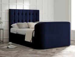 Dorchester Upholstered Hugo Royal Ottoman TV Bed - Bed Frame Only -Bedding Specialty Store rylee gatsby indigo closednew 2