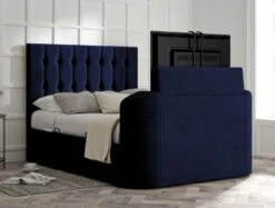 Dorchester Upholstered Hugo Royal Ottoman TV Bed - Bed Frame Only